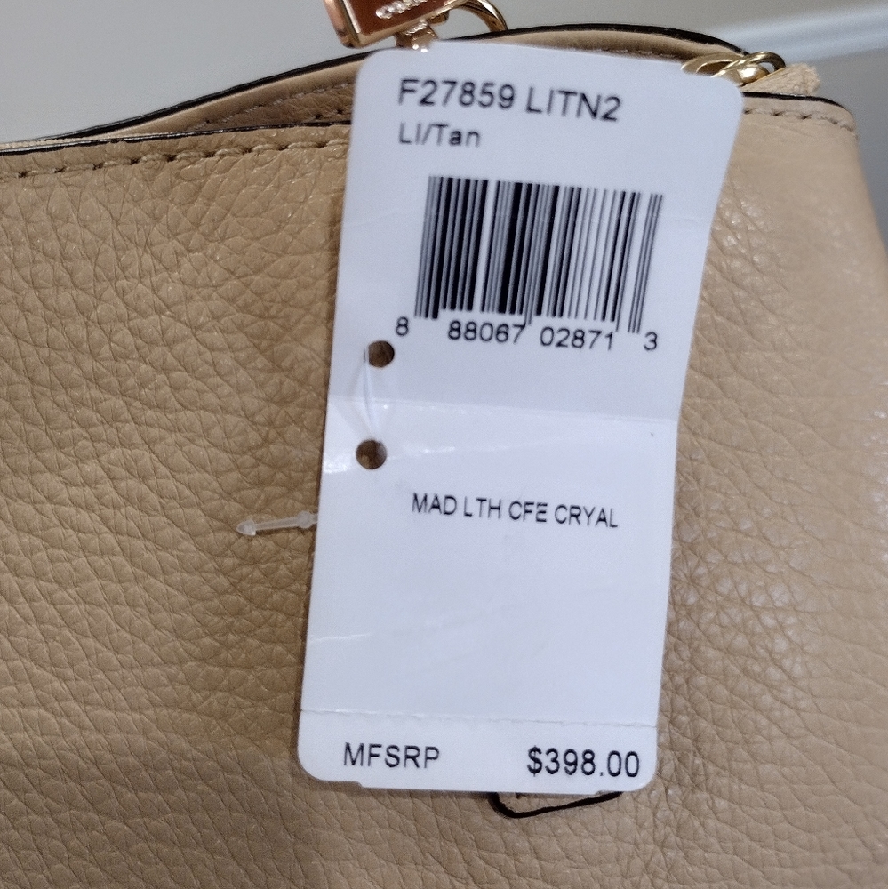 NWT Coach Madison Pebble Leather Carryall Satchel - Picture 13 of 16